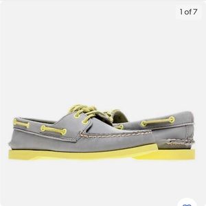 Sperry Top Sider Authentic Original Grey/Yellow Women’s Boat Shoes💛